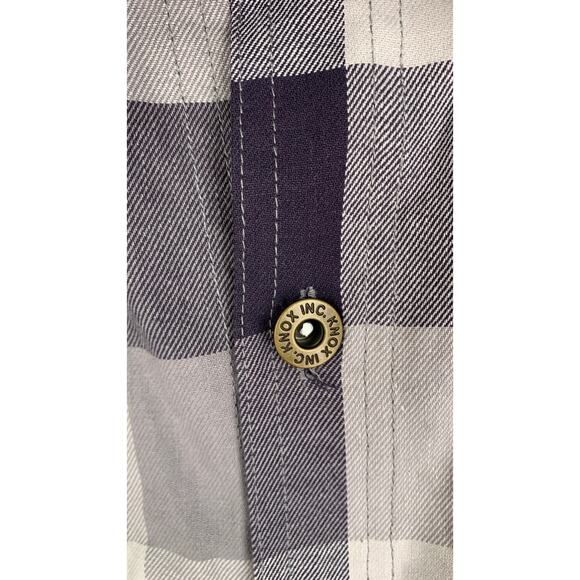 Knox FR Gray Plaid Button-Down Work Shirt Mens XXL New Flame Resistant Uniform - Picture 4 of 9